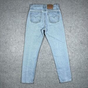 Vintage Levis 512 Denim‎ Jeans Womens Size  32x30(28x29) Washed 80s Silver Metal